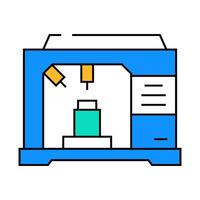 machining center manufacturing engineer icon color illustration vector