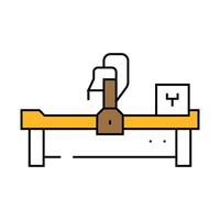 cnc machine manufacturing engineer icon color illustration vector