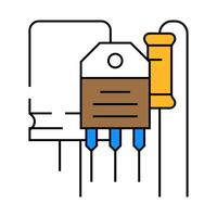 electronic components manufacturing engineer icon color illustration vector