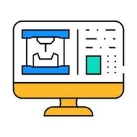 tool design mechanical engineer icon color illustration vector