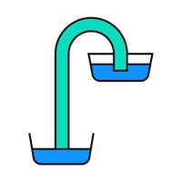 fluid mechanics mechanical engineer icon color illustration vector