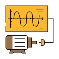 vibration analysis mechanical engineer icon color illustration vector