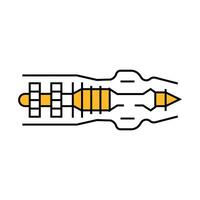 aerospace engineering mechanical engineer icon color illustration vector
