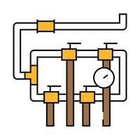 installation gas service icon color illustration vector