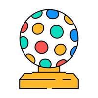 disco ball retro music icon color illustration vector