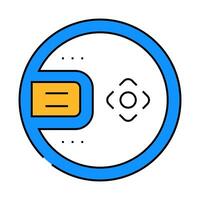 cd player retro music icon color illustration vector