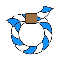 shimenawa ring shintoism icon color illustration vector