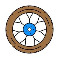 racing tires vehicle auto icon color illustration vector