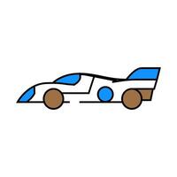 road race vehicle speed auto icon color illustration vector