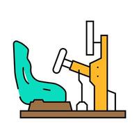 racing simulator vehicle icon color illustration vector