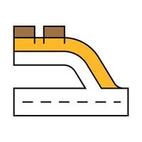 pit lane vehicle speed auto icon color illustration vector