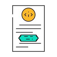 software documentation icon color illustration vector