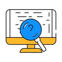 code review software icon color illustration vector