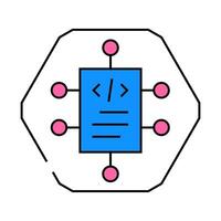 source code management icon color illustration vector