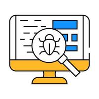 debugging code software icon color illustration vector