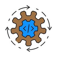 continuous integration software icon color illustration vector