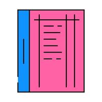 ledger book icon color illustration vector