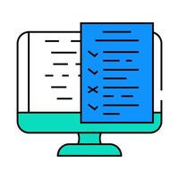 software testing icon color illustration vector
