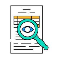 audit trail icon color illustration vector