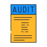 audit checklist icon color illustration vector