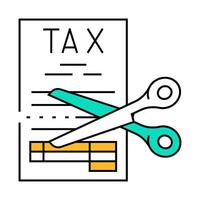 tax deductions icon color illustration vector