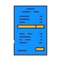 balance sheet icon color illustration vector