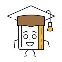 reader book character icon color illustration vector