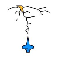 lightning electricity icon color illustration vector