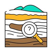 mineral exploration icon color illustration vector