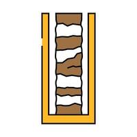 drill core samples icon color illustration vector