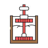 ore processing mining icon color illustration vector