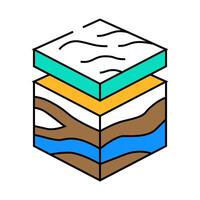 geological modeling icon color illustration vector
