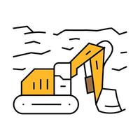mining operations icon color illustration vector
