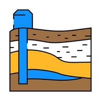extraction process mining icon color illustration vector