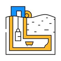 mine shaft icon color illustration vector