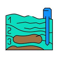 mining site plan icon color illustration vector