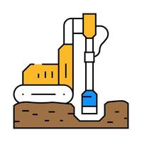 geotechnical study mining icon color illustration vector