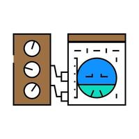 avionics testing aircraft icon color illustration vector