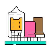 analog electronics icon color illustration vector