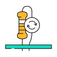 resistor replacement electronics icon color illustration vector