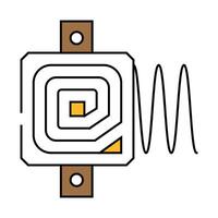 rf technology electronics icon color illustration vector