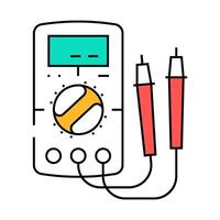 multimeter testing electronics icon color illustration vector