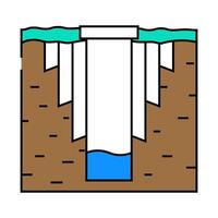 well design hydrogeologist icon color illustration vector
