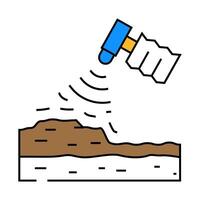 geotechnical analysis hydrogeologist icon color illustration vector