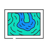 hydrogeological maps hydrogeologist icon color illustration vector