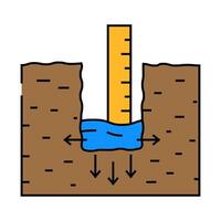 soil percolation hydrogeologist icon color illustration vector