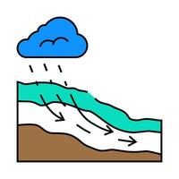 groundwater flow hydrogeologist icon color illustration vector