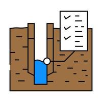 water well testing hydrogeologist icon color illustration vector