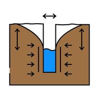 pumping tests hydrogeologist icon color illustration vector
