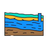 aquifer analysis hydrogeologist icon color illustration vector